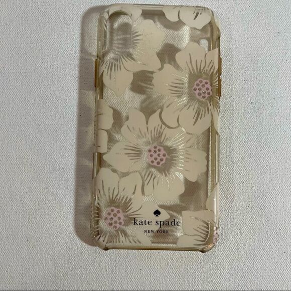 Kate Spade New York IPhone X case: Clear/Rhinestone/Off White Floral/Rhinestone - Picture 1 of 6